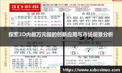 探索3D内部万元报的创新应用与市场前景分析